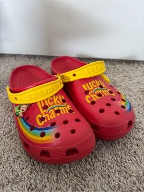 Crocs Men’s Lucky Charms Red Clog with Yellow Strap - M9 W11